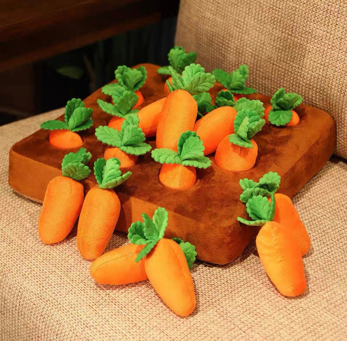 Carrot Farm Enrichment Toy