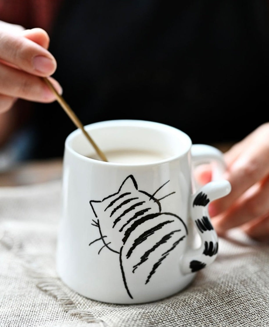 Cute 3D Animal Tail Ceramic Mug