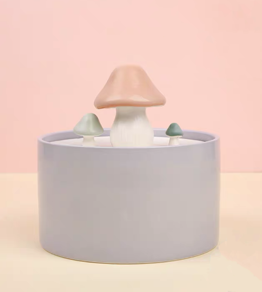 Mushroom Ceramic Automatic Pet Water Fountain