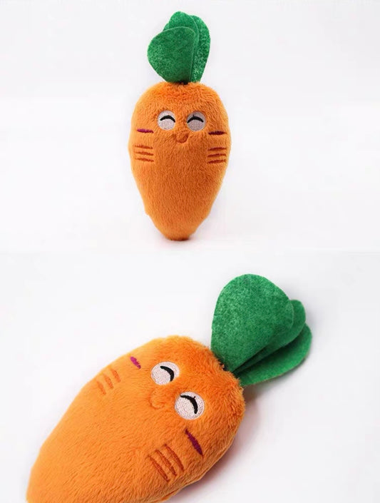 Carrot Squeaky Soft Plush Toy