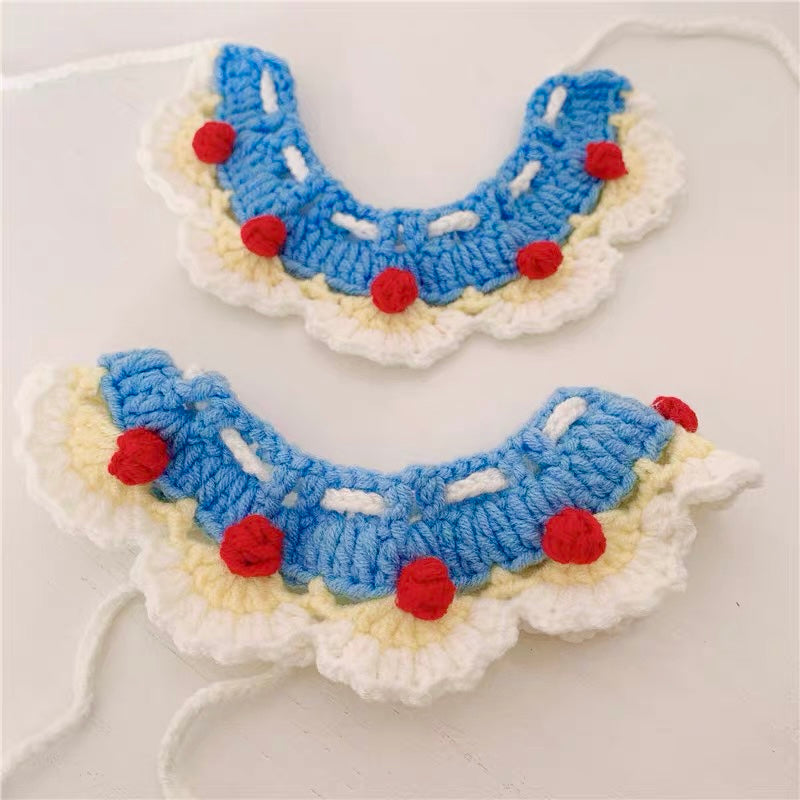 Wool Knitted Snow White Collar