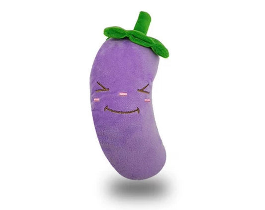 Eggplant Squeaker Plush Toy