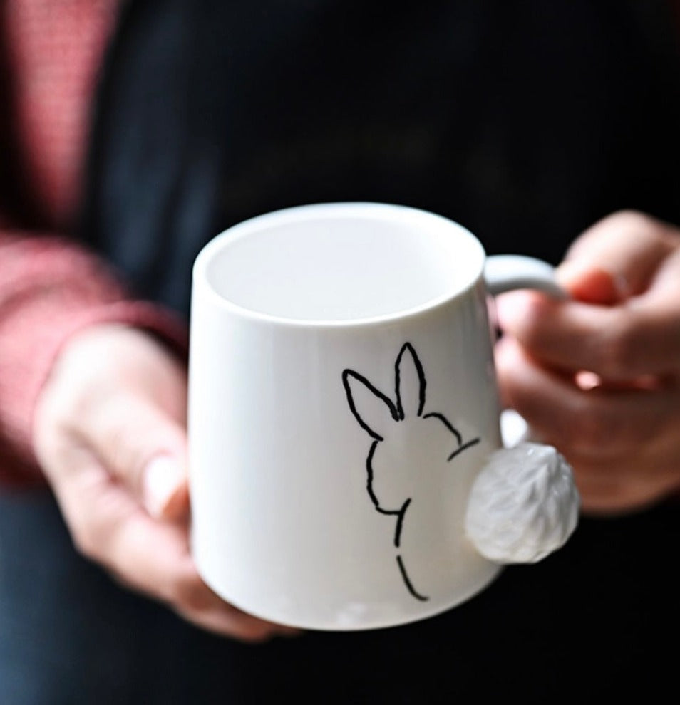 Cute 3D Animal Tail Ceramic Mug