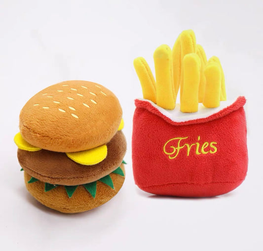Fast Food Soft Plush Squeaky Toy
