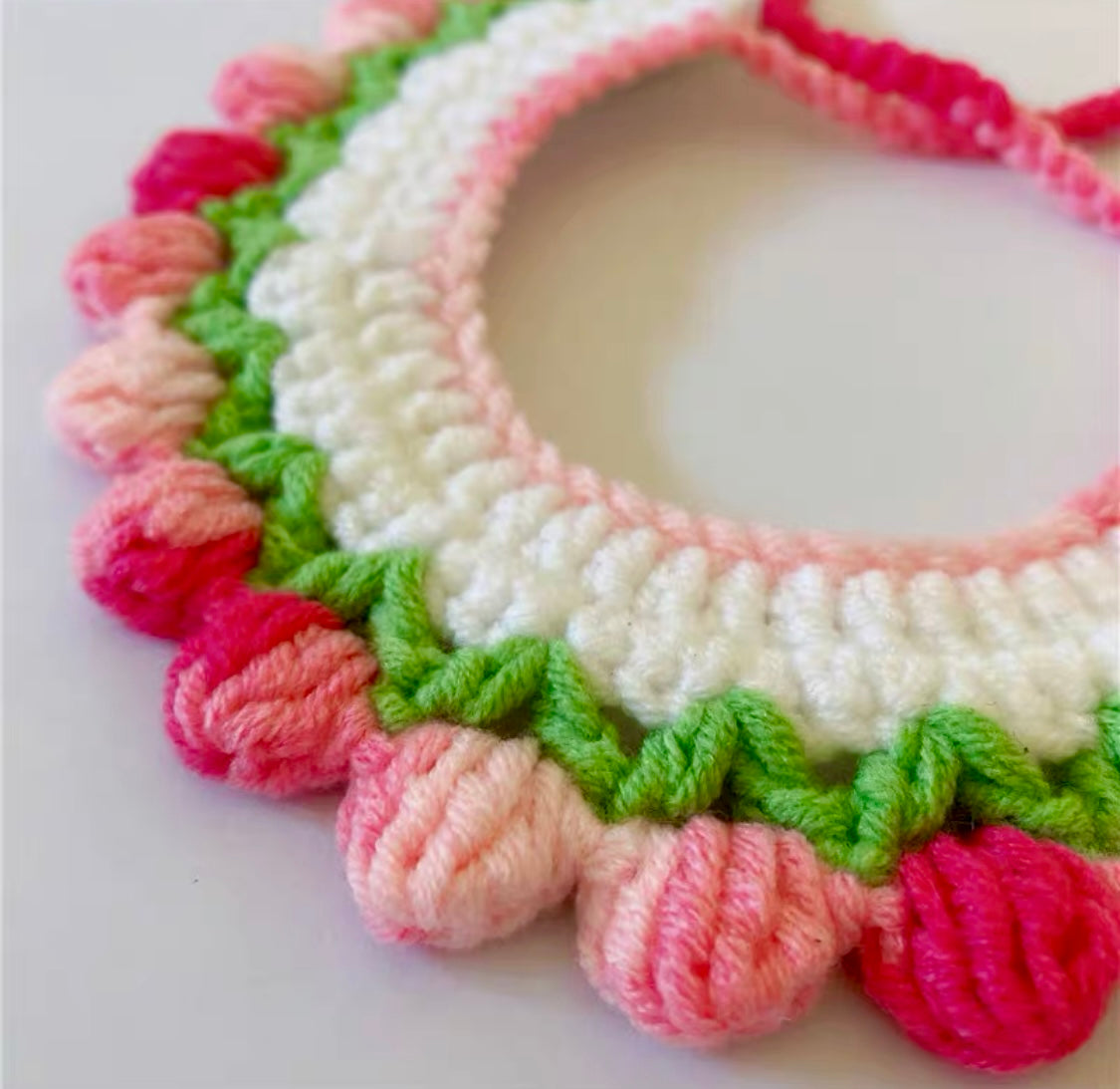 Wool Knitted Rose Collar