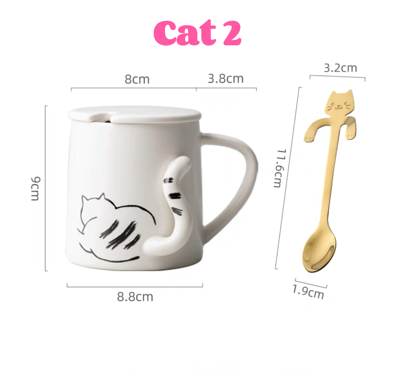 Cute 3D Animal Tail Ceramic Mug