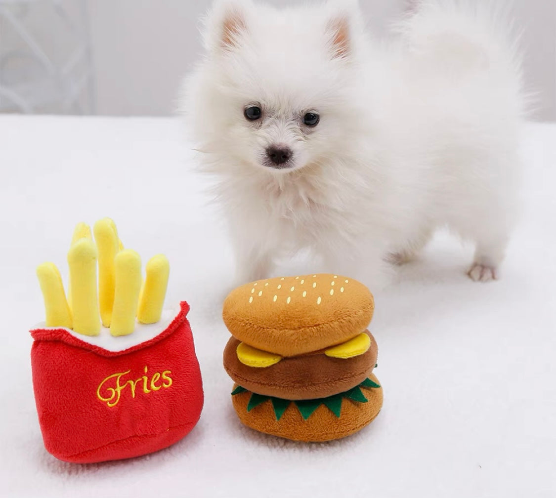 Fast Food Soft Plush Squeaky Toy